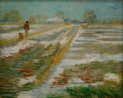 Landschaft mit Schnee von Vincent van Gogh