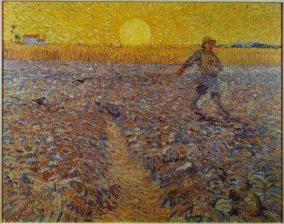 Sämann bei untergehender Sonne von Vincent van Gogh