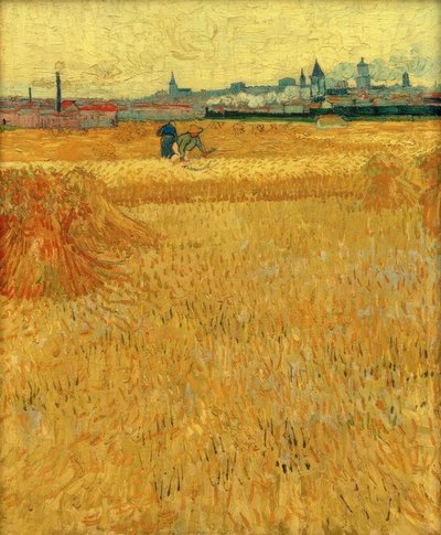 Weizenfeld mit Blick auf Arles von Vincent van Gogh