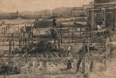 Hinterhöfe mit zwei Figuren (1882) von Vincent van Gogh
