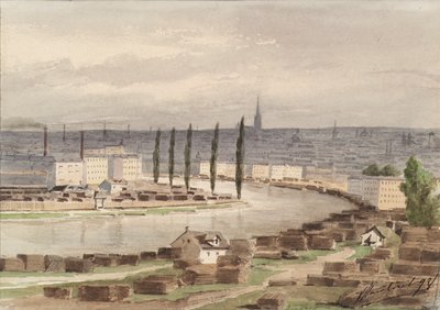 Der Donaukanal in Wien von Vincenz Havlicek
