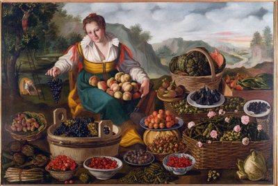 Obsthändler, 1578-81 von Vincenzo Campi