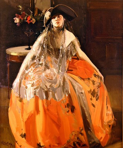 Porträt einer Frau von Virgilio Constantini
