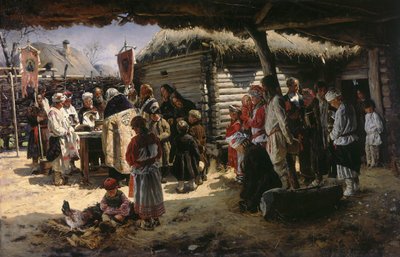 Ein Ostergebet, 1887-1888 von Vladimir Yegorovich Makovsky
