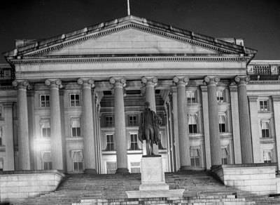 Schatzamtgebäude, Washington bei Nacht von Volkmar Wentzel