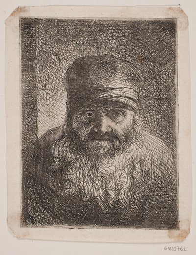 Alter bärtiger Mann. Brustbild en face von W.A. Müller