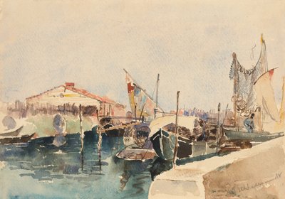 Fischerboote von Chioggia von W.J. Schladermandt