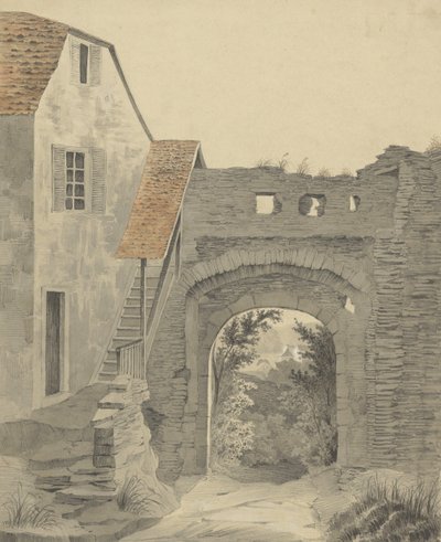 Eingang zum Schloss Epstein von W. Becker