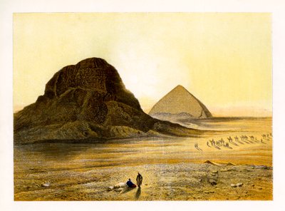 Backsteinpyramiden von Dahschur, Ägypten, um 1870 von W. Dickens