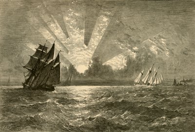 Sonnenuntergang, Lake Michigan, 1874 von W. J. Linton