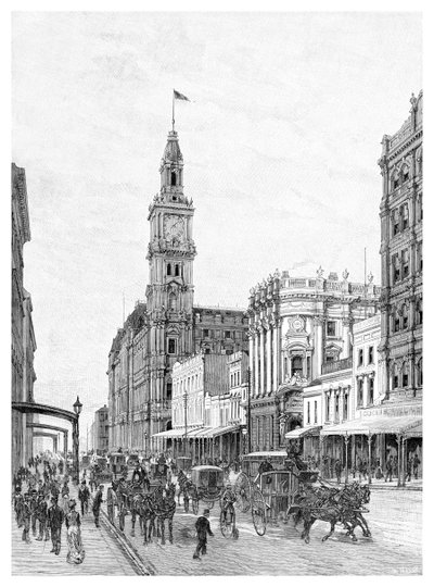 Elizabeth Street, Melbourne, Victoria, Australien, 1886 von W. Mollier