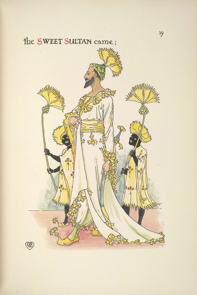 Ein Sultan, einer der Hochzeitsgäste von Walter Crane