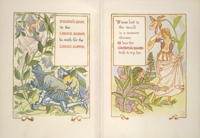 Rittersporn und Clownskraut von Walter Crane