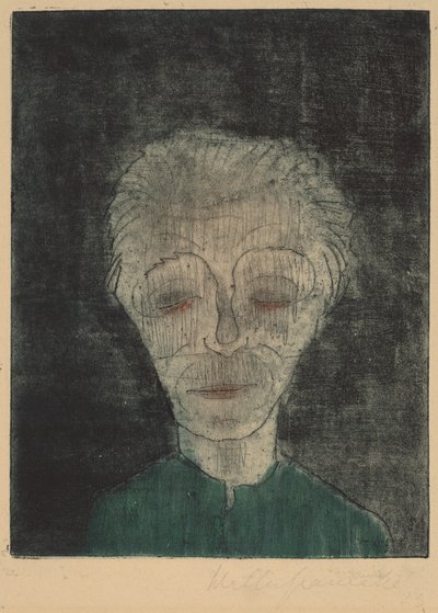 Müder Mann, Selbstporträt, 1923 von Walter Gramatte