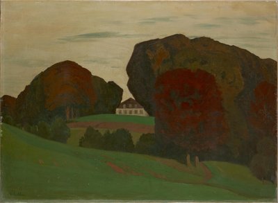 Dänische Parklandschaft mit Villa von Walter Leistikow