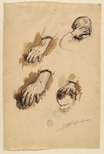 Studien von Händen von Walter Shirlaw