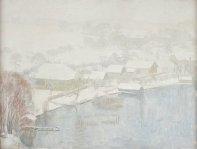 Winterlandschaft am See von Walther Gamerith