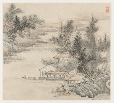 Album der Landschaften: Blatt 2, 1677 von Wang Gai