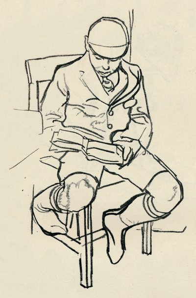 Junge beim Lesen, um 1900 von Warwick Reynolds