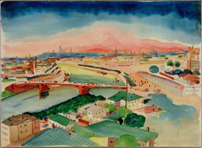 Blick auf Moskau von Wassily Kandinsky