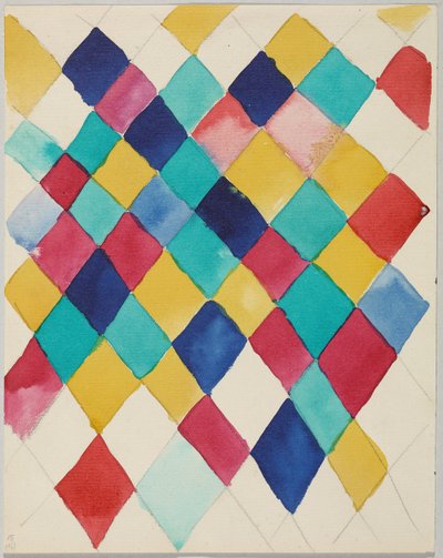 Farbstudie mit Rauten von Wassily Kandinsky