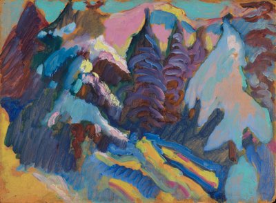 Kochel – Verschneite Bäume von Wassily Kandinsky