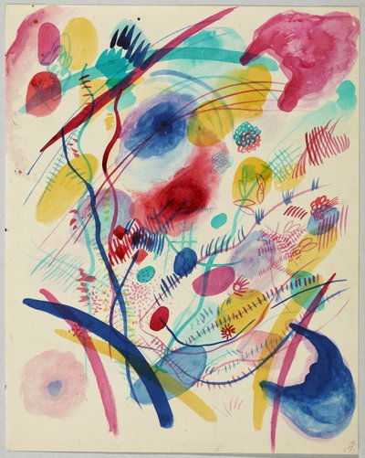 Komposition in Rot, Blau, Grün und Gelb von Wassily Kandinsky