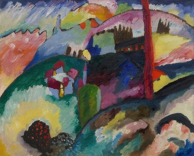 Landschaft mit Fabrikschornstein von Wassily Kandinsky