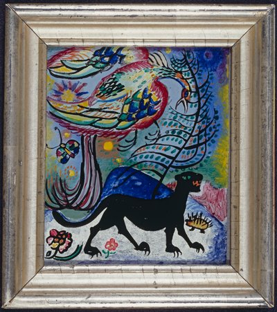 Phantasievogel und schwarzer Panther von Wassily Kandinsky