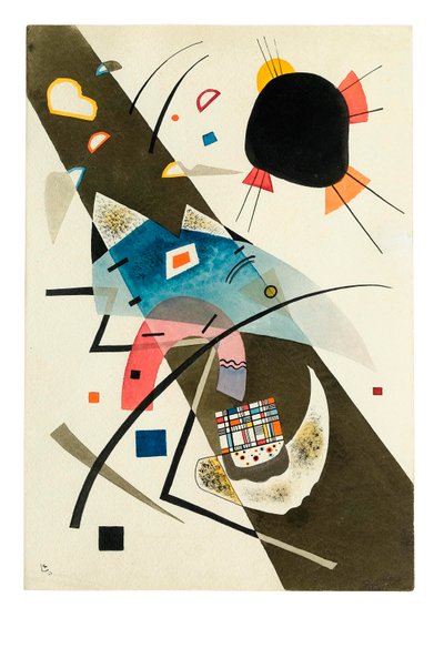 Zwei schwarze Flecken von Wassily Kandinsky