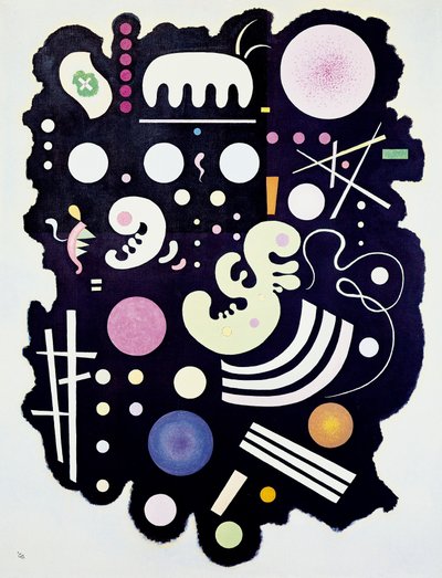 „Buntes Schwarz“ Gemälde von Kandinsky von Wassily Kandinsky