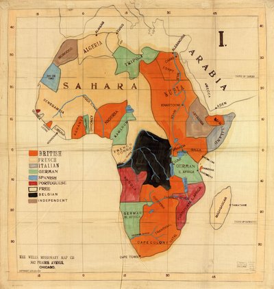 Afrika von Wells Missionary Map Co.