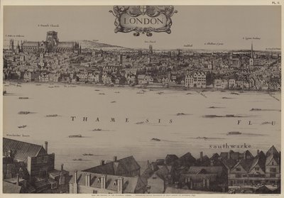 Panorama von London von Wenceslaus (after) Hollar