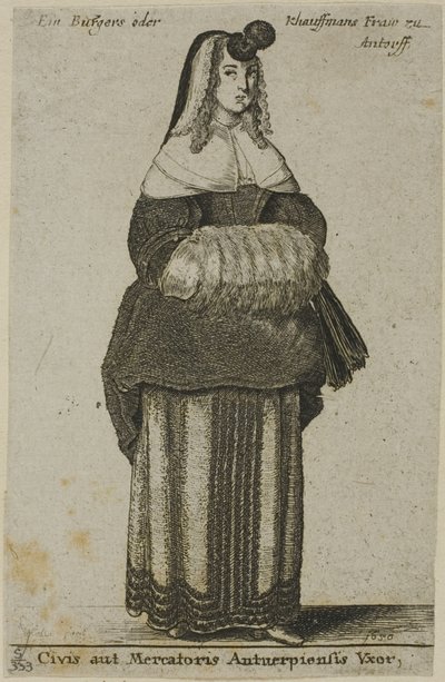 Antwerpener Frau von Wenceslaus Hollar