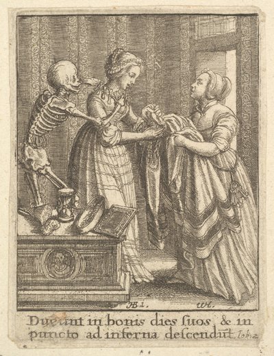 Braut, aus dem Totentanz von Wenceslaus Hollar
