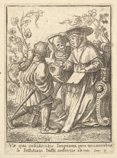 Kardinal, aus dem Totentanz, 1651 von Wenceslaus Hollar