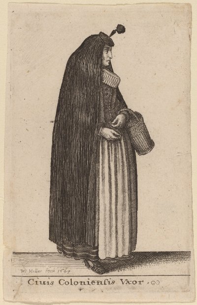 Ciuis Coloniesis Vxor von Wenceslaus Hollar