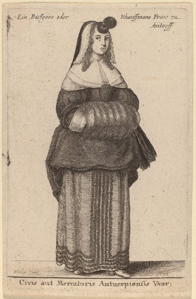 Ciuis aut Mercatoris Antuerpiensis Vxor von Wenceslaus Hollar