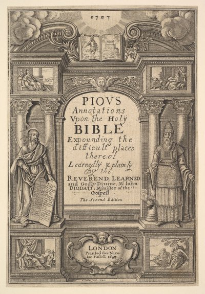 Diodati. Fromme Anmerkungen, 1648 von Wenceslaus Hollar