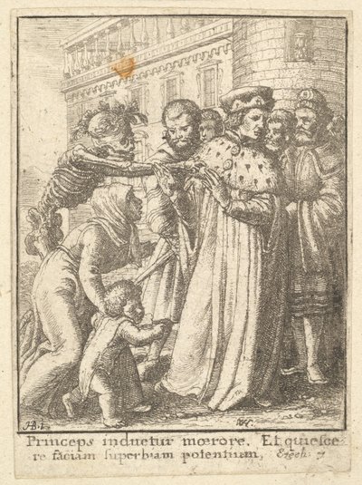 Herzog, aus dem Totentanz, 1651 von Wenceslaus Hollar