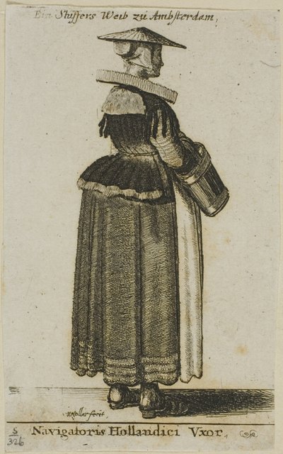 Frau eines niederländischen Seemanns von Wenceslaus Hollar