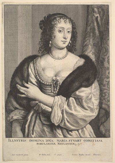 Frances Stuart, Gräfin von Portland, 1650 von Wenceslaus Hollar