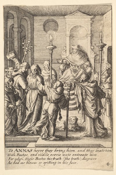 Jesus vor Annas, 1625-77 von Wenceslaus Hollar