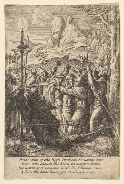 Jesus gefangen genommen, 1625-77 von Wenceslaus Hollar