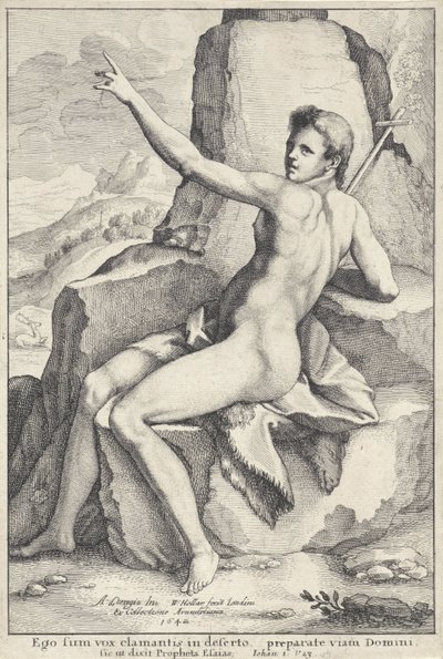 Johannes der Täufer in der Wüste von Wenceslaus Hollar