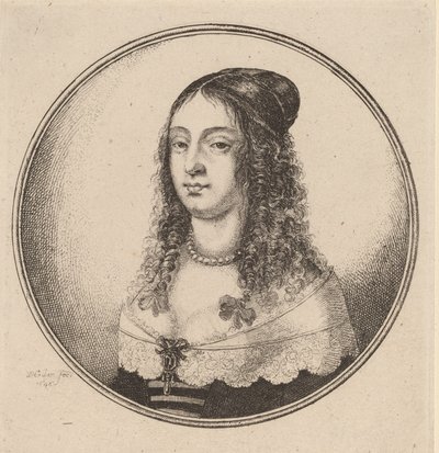 Dame mit Bändern in den Locken, 1646 von Wenceslaus Hollar