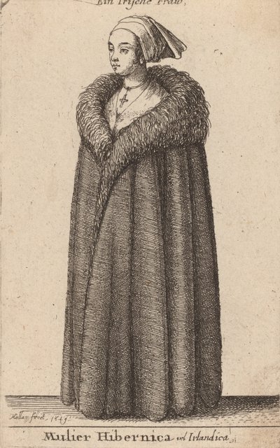 Mulier Hibernica vel Irlandica, 1649 von Wenceslaus Hollar