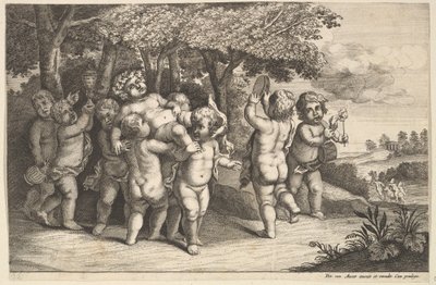 Neun kleine Jungen von Wenceslaus Hollar