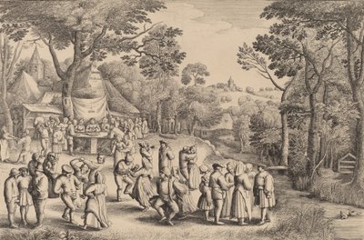 Rustikale Hochzeitsfeier, 1650 von Wenceslaus Hollar