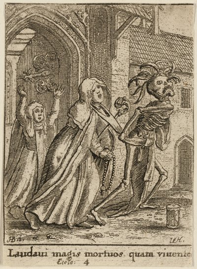 Die Äbtissin und der Tod von Wenceslaus Hollar